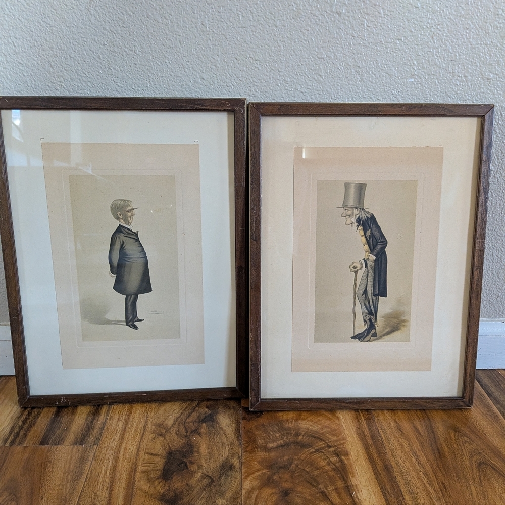 Set Of 2 Vanity Fair Lithograph Vanity Fair Spy And Old Bones